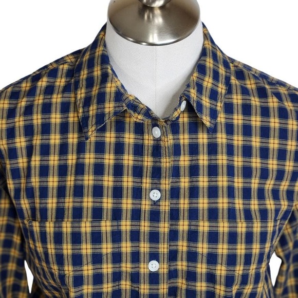 Madewell The Signature Poplin Crop Shirt‎ Plaid Womens XS - Picture 3 of 11